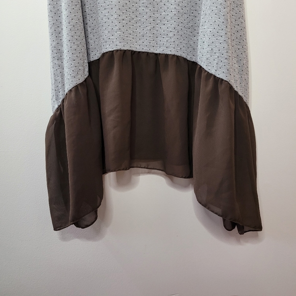 Women's Grey Brown Shift Dress - Picture 6 of 7